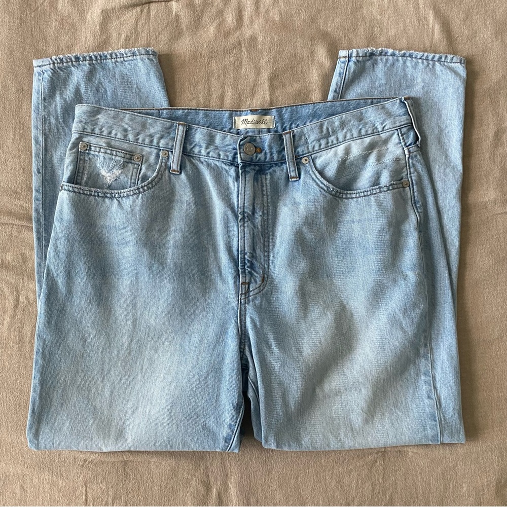 Madewell The Perfect Vintage Jeans Straight Womens light blue wash size 32